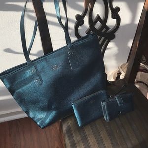 Metallic teal Coach Bundle